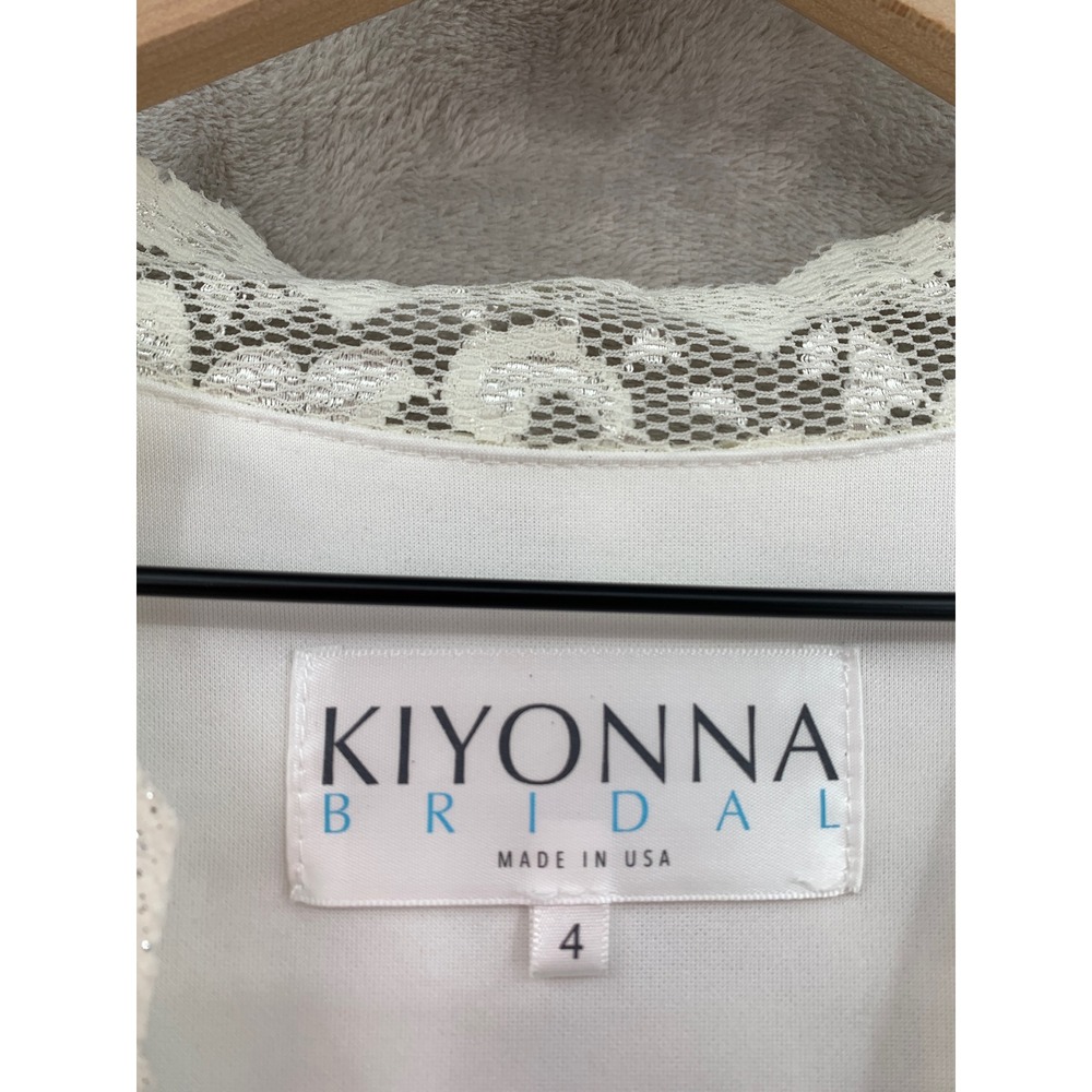 Kiyonna Bridal Dress‎ 4X Ivory Lace Glitter Wedding Dress Reception NEW - Picture 5 of 13